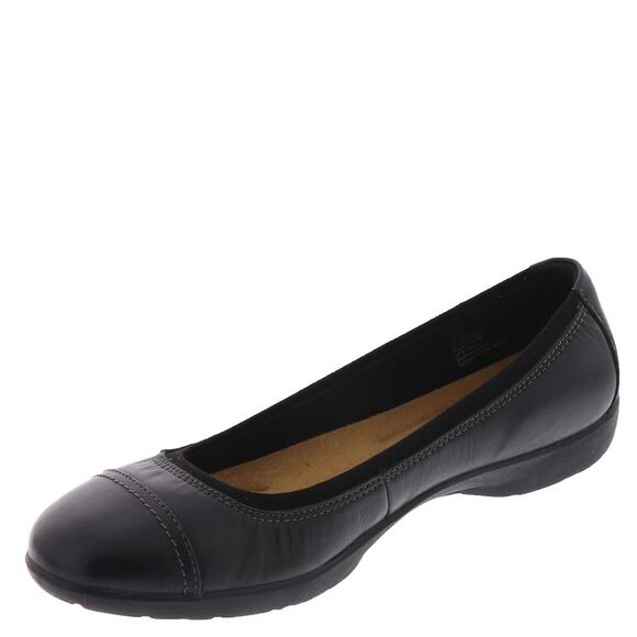 NWT Clarks Women's Meadow Opal Ballet Flat, Black Leather, 6.5 - Picture 3 of 7
